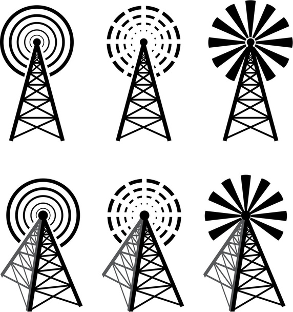 Wieża radiowa - Wektor, obraz