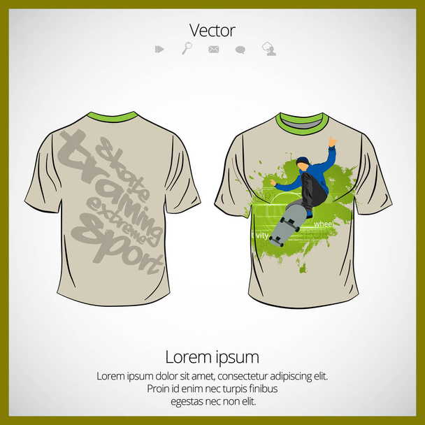 T-shirt design template, vector illustration - Vector, Image