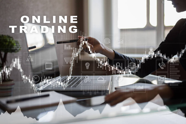 Online trading. internet investment. Business and technology concept. - Фото, изображение