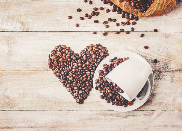 Coffee beans. Selective focus. - Photo, Image