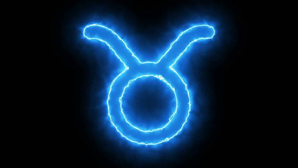 3d representación del símbolo del zodíaco. Fondo digital
 - Foto, Imagen