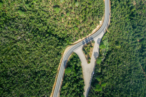 Aerial views of roads with curves  - Fotó, kép