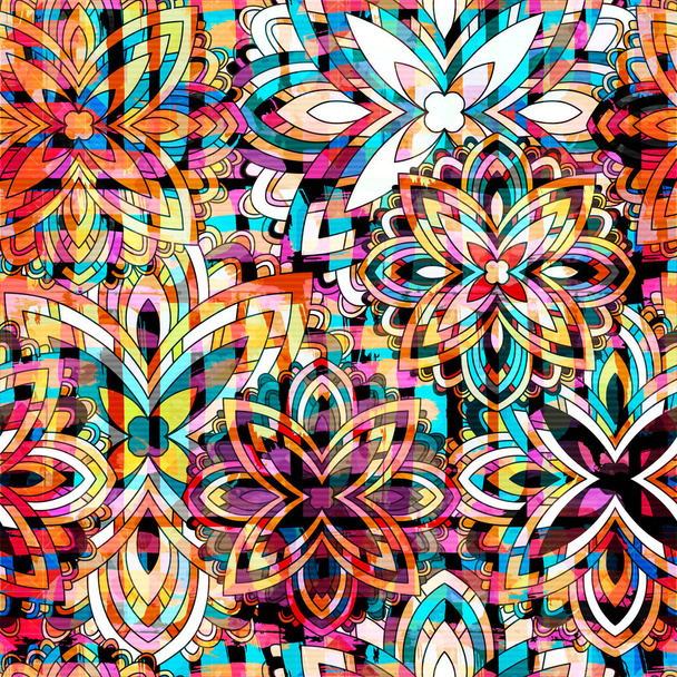 geometric abstract color pattern in graffiti style. Quality vector illustration for your design - Vetor, Imagem