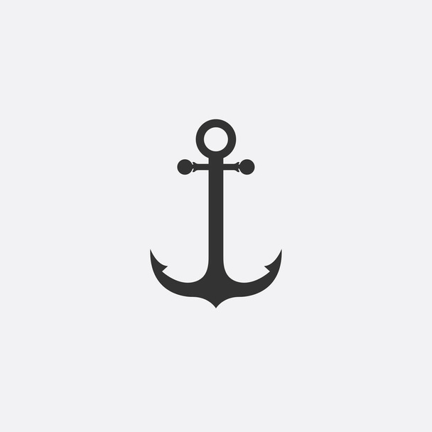 Horgony jelkép. Sablon tengerész ikonra. Tengeri szimbólum szimbólum. Vektoros illusztráció egy yacht club, utazási iroda. a téma az utazás. Grafikai logo, logo tervezés - Vektor, kép