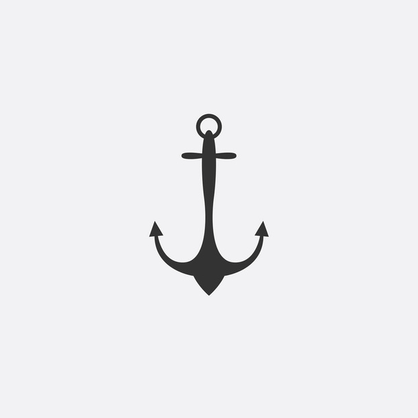 Çapa amblemi. Şablon denizci simgesi. Deniz sembol sembolü. Bir yat kulübü, seyahat acentası vektör Illustration. seyahat Tema. Grafik logo, logo tasarımı için - Vektör, Görsel