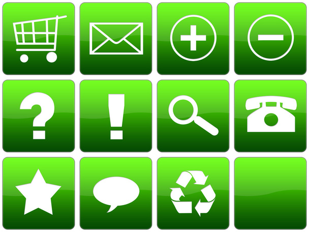 zestaw zielony WWW błyszczący ikona - Zdjęcie, obraz