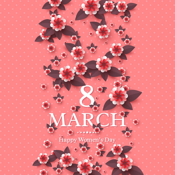 March 8 greeting card. - Vector, Image