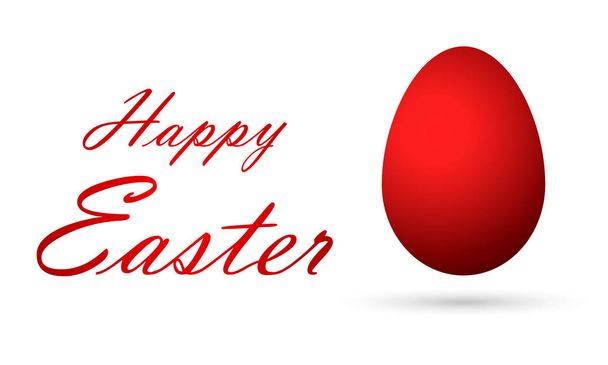 Tarjeta de felicitación de Pascua con huevo. Ilustración vectorial
. - Vector, imagen