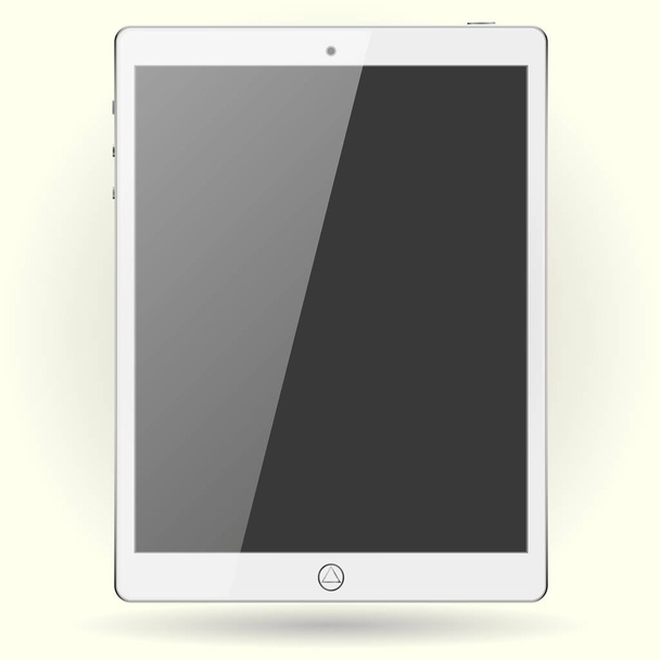 Tablet in ipad stijl grijs kleur met lege touchscreen geïsoleerd op een witte achtergrond. voorraad vector illustratie eps10 - Vector, afbeelding