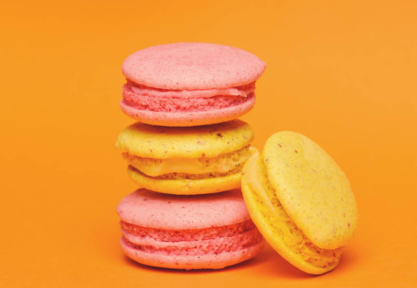 Sweet and colourful french macaroons or macaron - Foto, Imagem