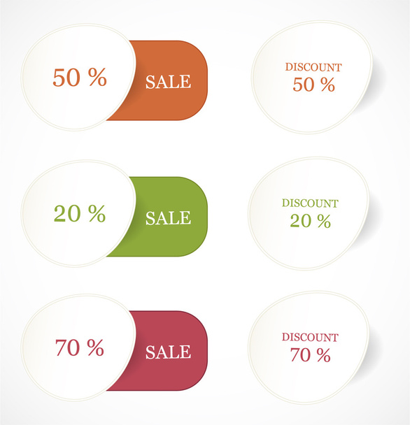 Discount labels and stickers - Vector, Image