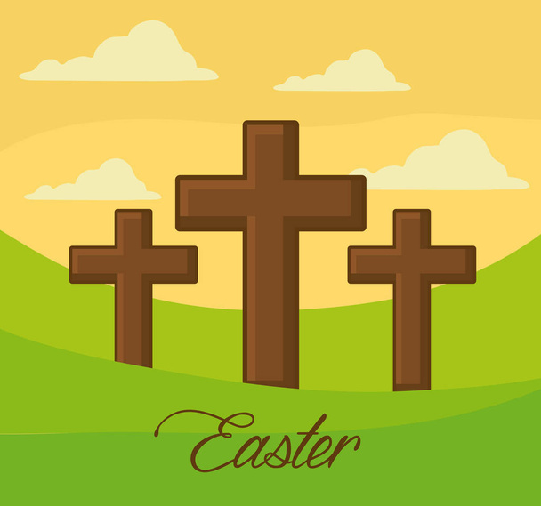 húsvéti ünnep design - Vektor, kép
