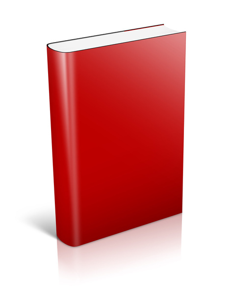 3D kırmızı kitap ayakta - Fotoğraf, Görsel