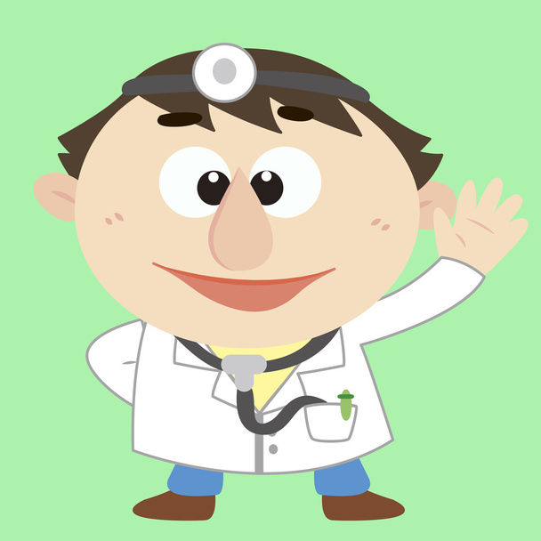 Doctor ,Cartoon Character, Vector Illustration - Vecteur, image