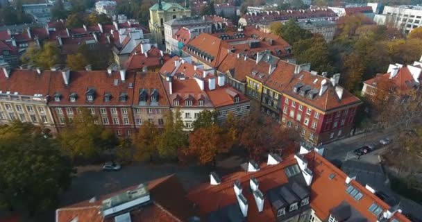 Közelről Drone lövés, Óváros, Varsó - Felvétel, videó