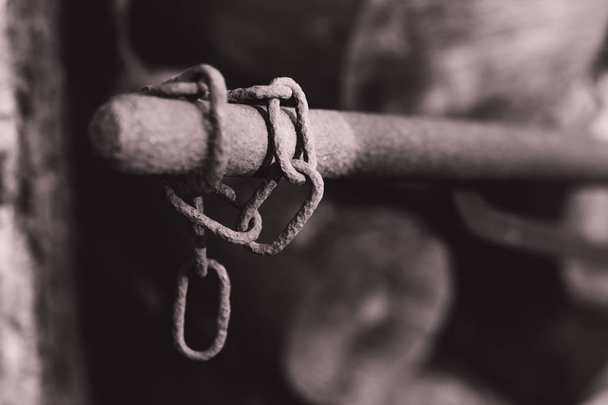 oude Verroeste ketting link - Foto, afbeelding