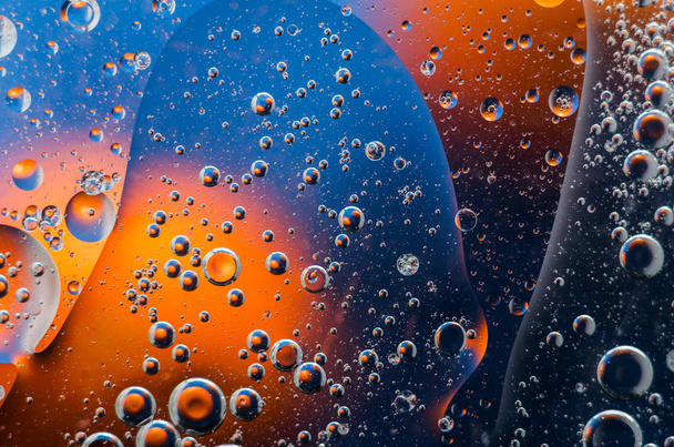 Oil drops on water surface abstract background - Foto, immagini