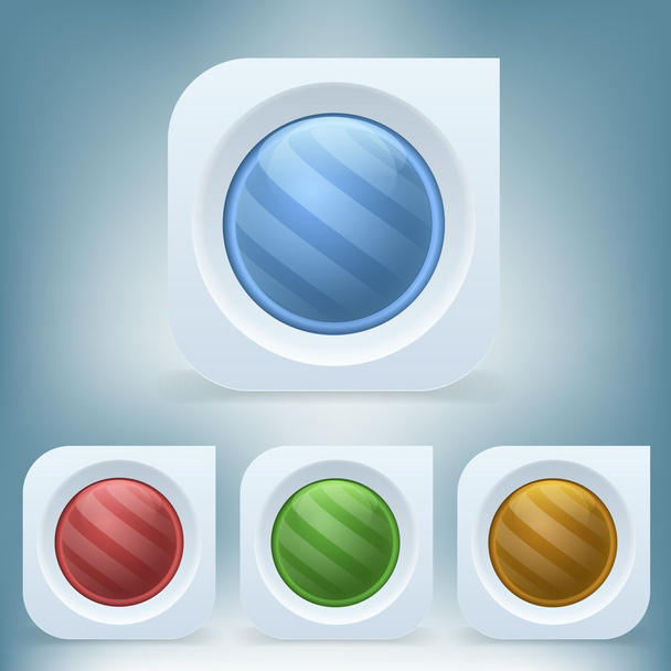Vector set of colorful buttons. - Вектор,изображение