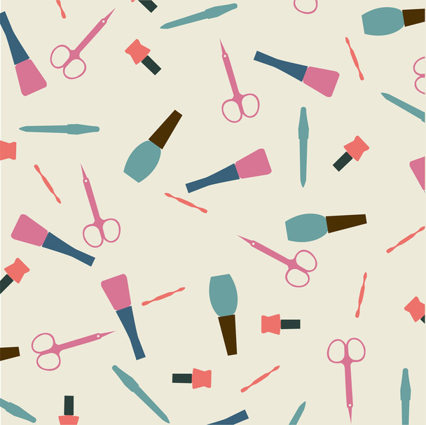 Vector manicure background. Vector illustration. - Vector, Image