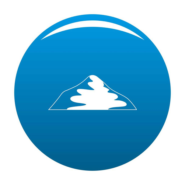 Asian mountain icon blue vector - Vektor, obrázek