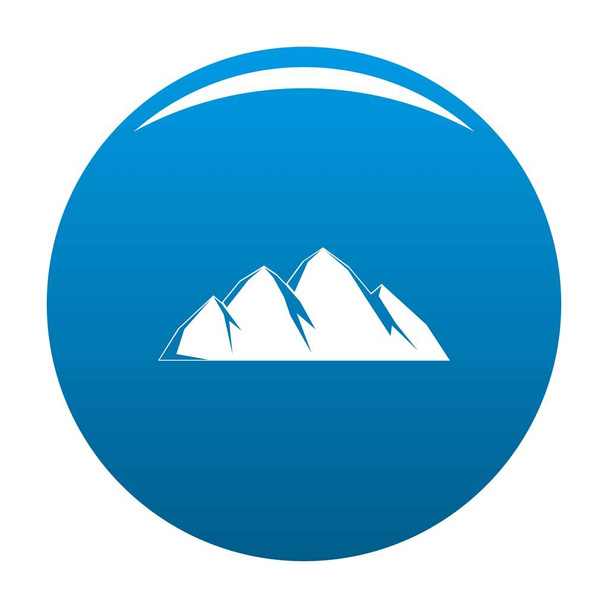 Large mountain icon blue vector - Vektor, Bild