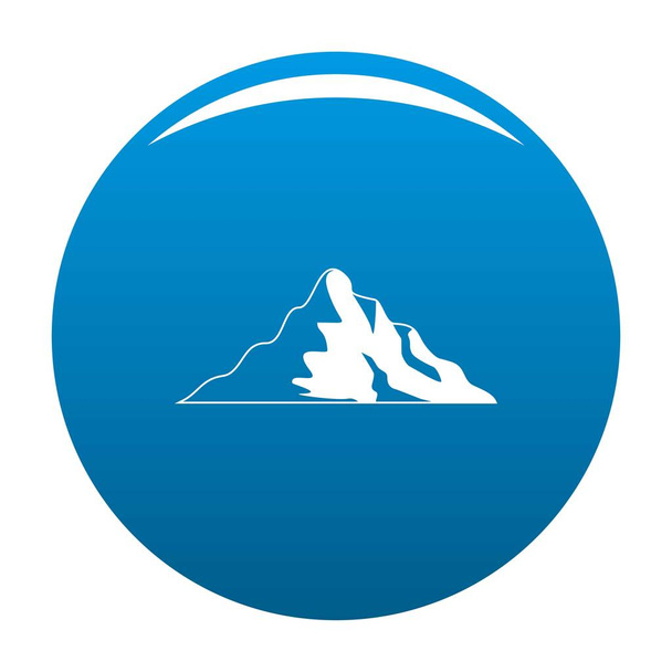 Snow mountain icon blue vector - Vektor, obrázek