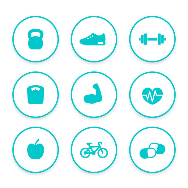 Fitness icons set  - Vektor, obrázek