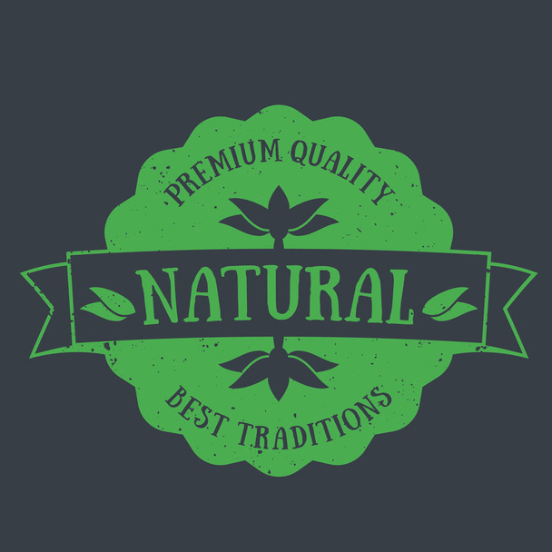 Natuurlijke Product vintage embleem  - Vector, afbeelding