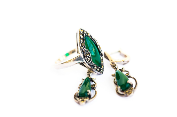 Earrings and ring - Photo, Image