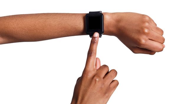 Makieta ręki sobie inteligentny zegarek, wyłącznik - Zdjęcie, obraz