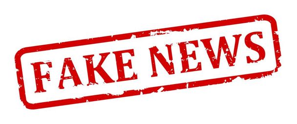 Ovale Marke mit Aufschrift zerkratzt - Fake News  - Foto, Bild