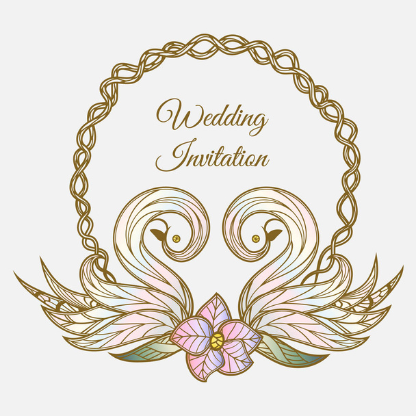 Vector color wedding invitation - Vector, Imagen