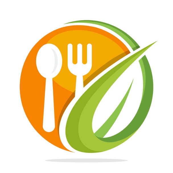 ikona loga pro biopotraviny restaurace - Vektor, obrázek