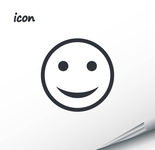 vector icon smile on a wrapped silver sheet - Vector, Image