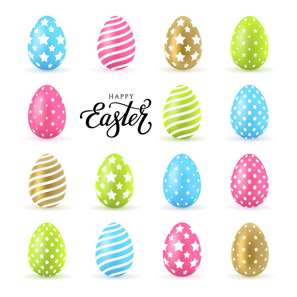 Set eggs color - Vector, imagen