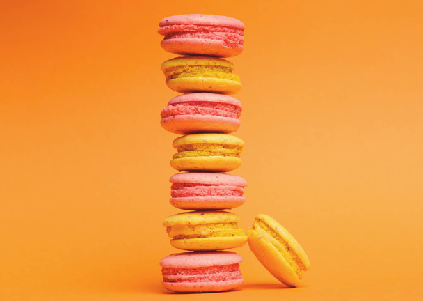 Sweet and colourful french macaroons or macaron - Fotó, kép