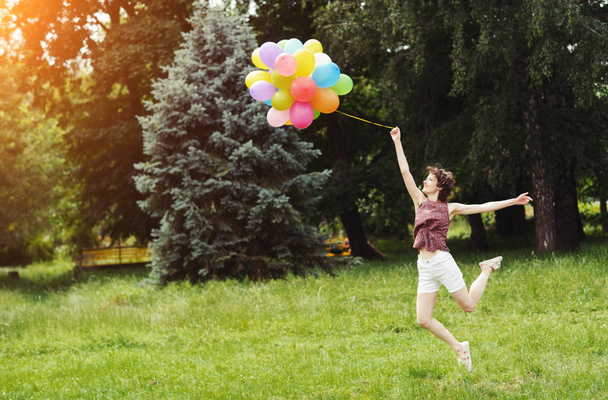 girl with balloons - Photo, Image