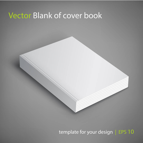 Blank of book cover, vector illustration. Template for your design. - Vector, Imagen