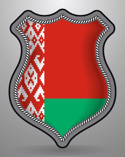 Flagge Weißrusslands. Vektor-Abzeichen und -Symbol - Vektor, Bild