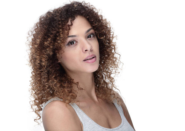 young woman with wavy hair and with day make-up - Foto, immagini