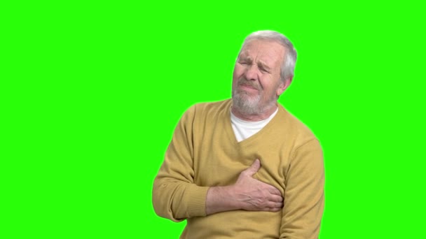 idősebb ember, miután a szívroham. - Felvétel, videó