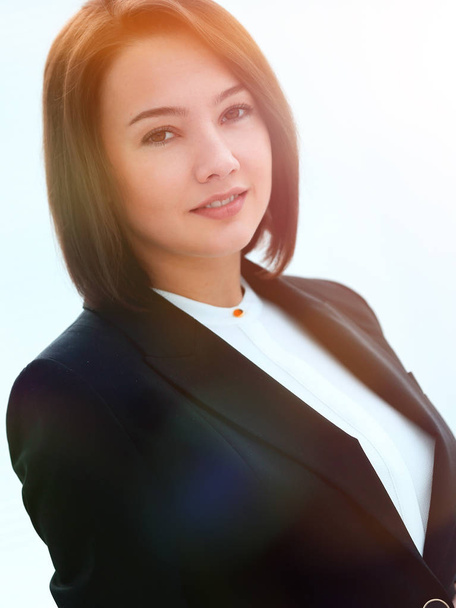 closeup of a successful young business woman with tablet computer - Foto, afbeelding