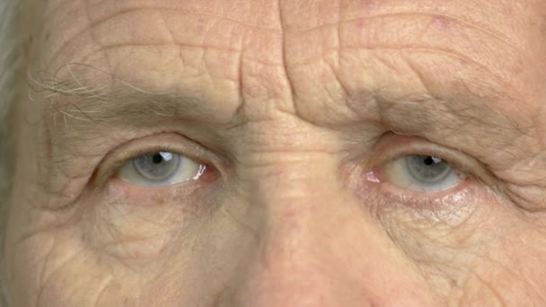 Close up eye of an elderly man. - Footage, Video