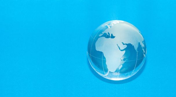 Blue globe with copyspace - Foto, Imagem