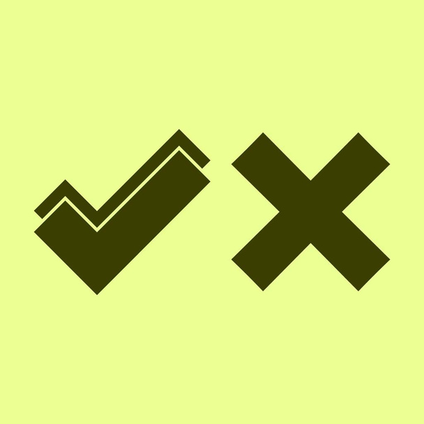 marca de verificación, garrapata, sí, no, icono de voto
 - Vector, imagen