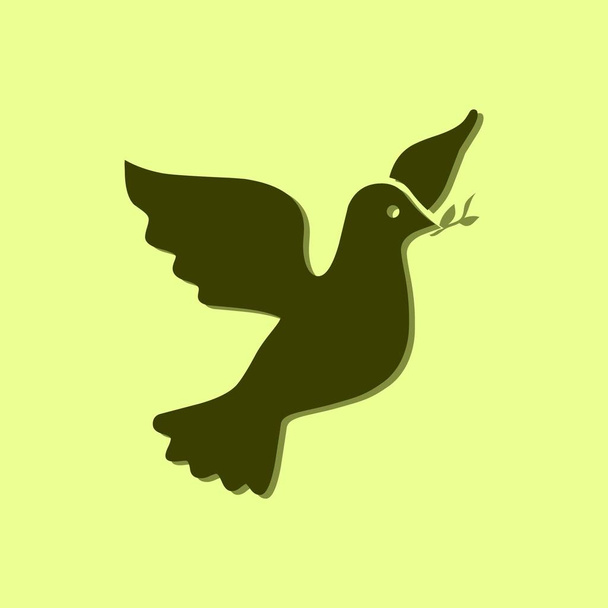 Güvercin simgesi, kuş vektör çizim - Vektör, Görsel