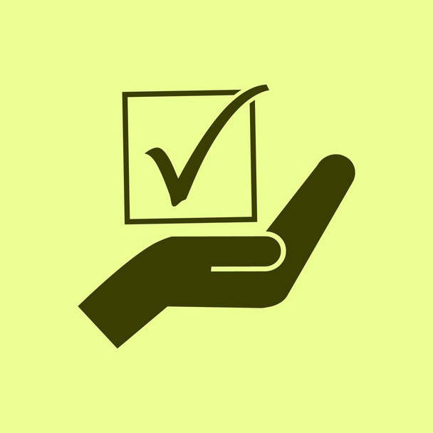 voting vector icon on background - Vector, Image