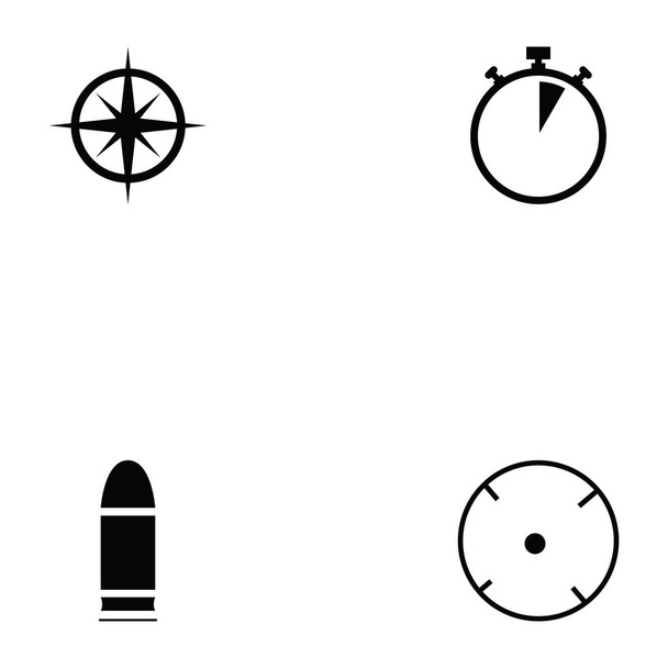 conjunto de iconos de tiro de arcilla
 - Vector, Imagen