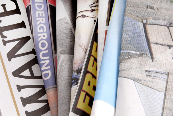 Stack of newspapers - 写真・画像