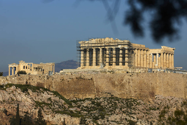 Parthenon in Acropolis at sunny day, Athens, Greece - Photo, Image